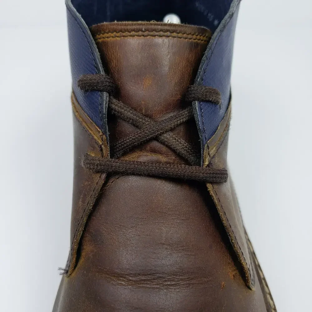 Cole Haan Colton Mens Size 10 Brown Leather Lace Up Chukka Boots Shoes C11771